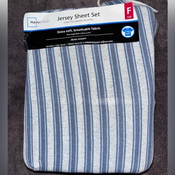 NWT, Mainstays, Jersey Sheet Set, Size FULL
In a drawstring bag - Picture 1 of 4
